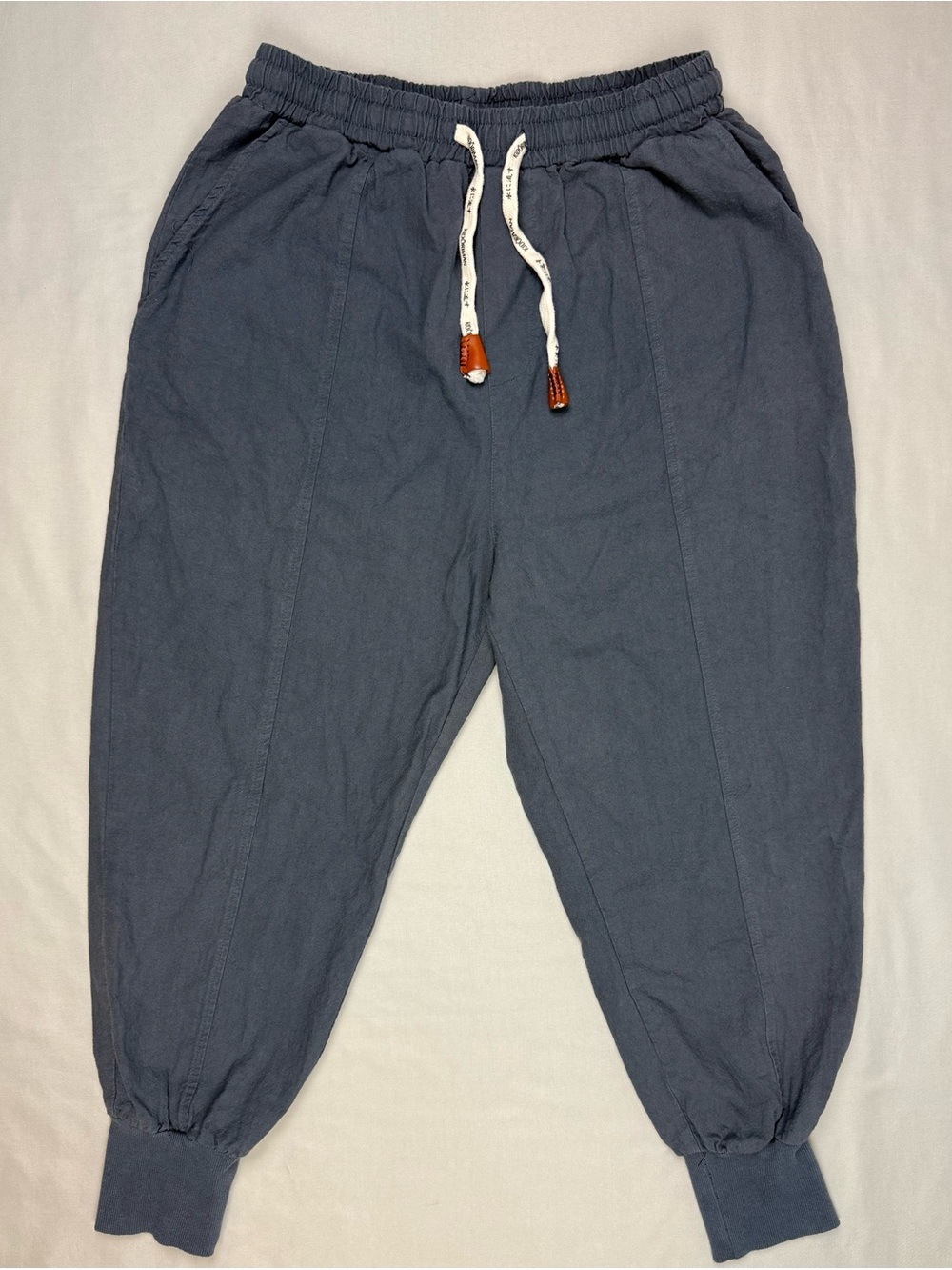Kidoriman Gelyu Harem Pants Sz Medium Grey Blue 100% Cotton A6